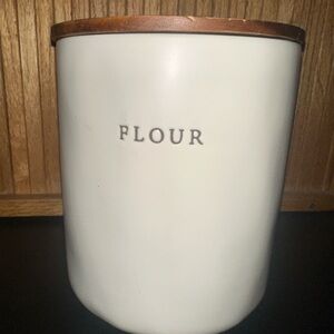 Hearth and Hand Flour Canister with Wooden Lid
